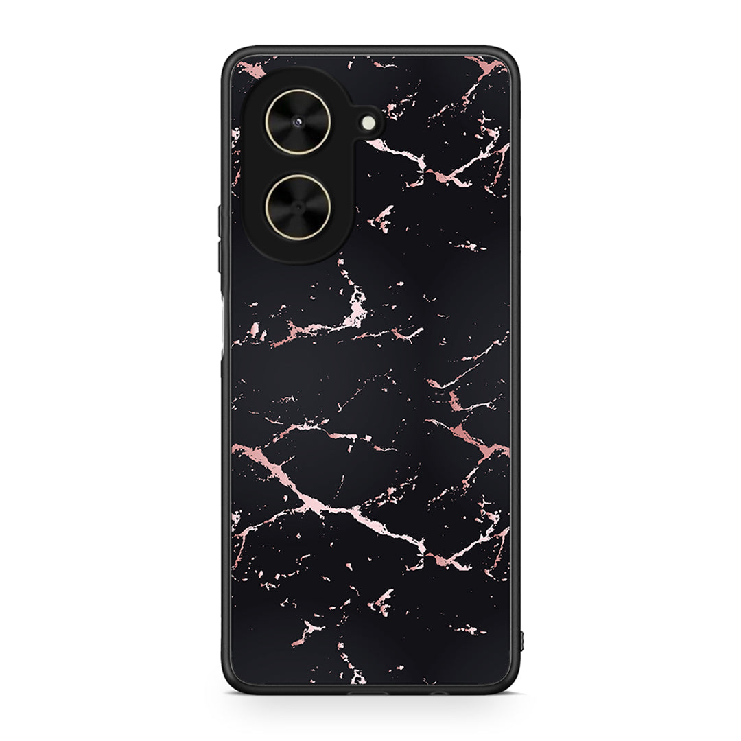 4 - Xiaomi Poco C71 Black Rosegold Marble case, cover, bumper