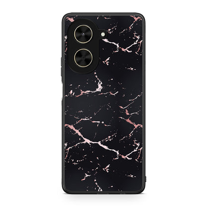 4 - Xiaomi Poco C71 Black Rosegold Marble case, cover, bumper