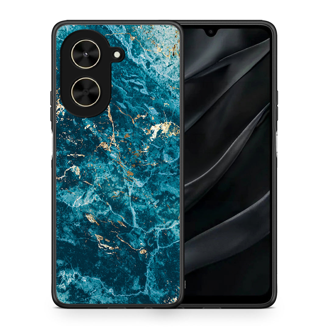 Θήκη Xiaomi Poco C71 Marble Blue από τη Smartfits με σχέδιο στο πίσω μέρος και μαύρο περίβλημα | Xiaomi Poco C71 Marble Blue case with colorful back and black bezels
