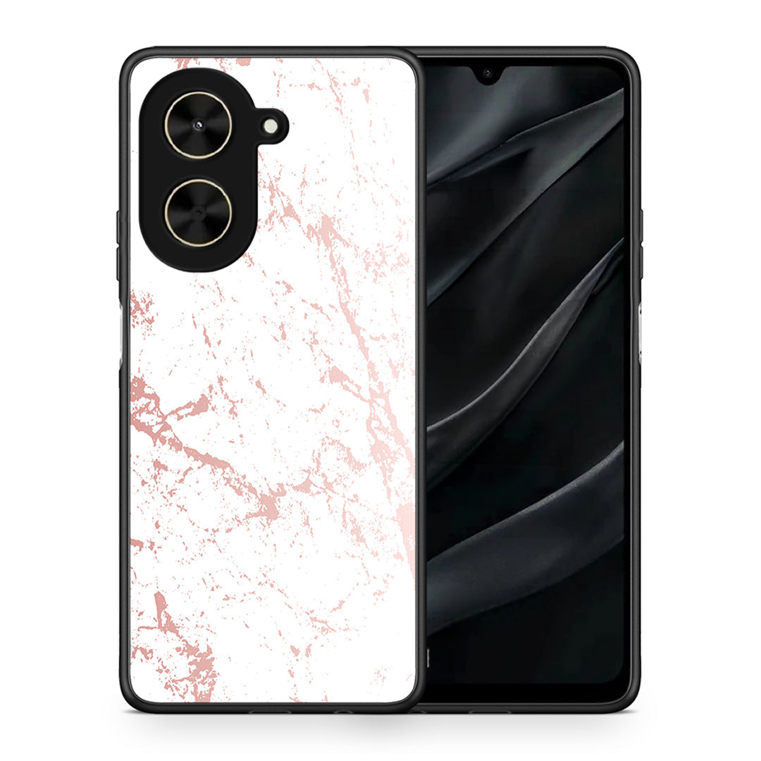 Θήκη Xiaomi Poco C71 Pink Splash Marble από τη Smartfits με σχέδιο στο πίσω μέρος και μαύρο περίβλημα | Xiaomi Poco C71 Pink Splash Marble case with colorful back and black bezels