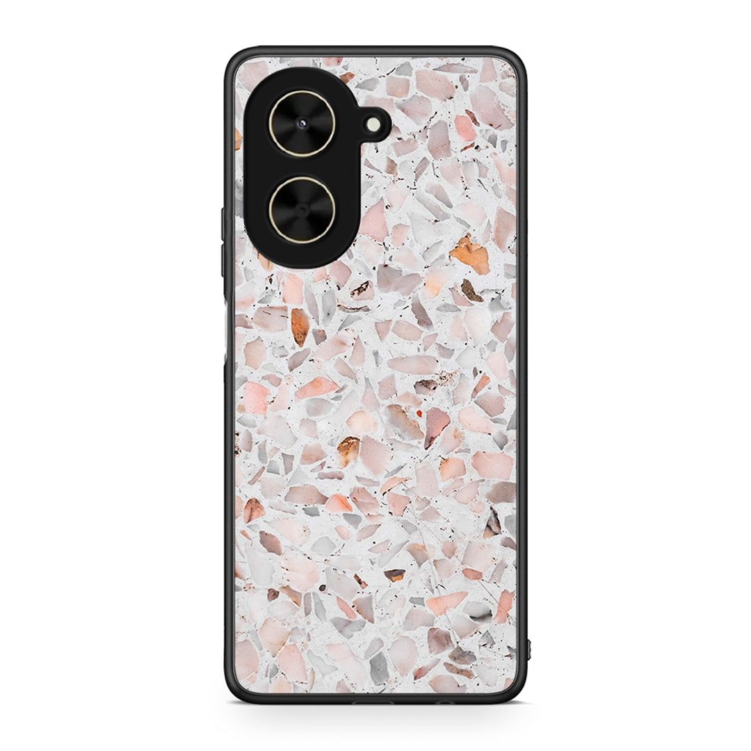Xiaomi Poco C71 Marble Terrazzo θήκη από τη Smartfits με σχέδιο στο πίσω μέρος και μαύρο περίβλημα | Smartphone case with colorful back and black bezels by Smartfits
