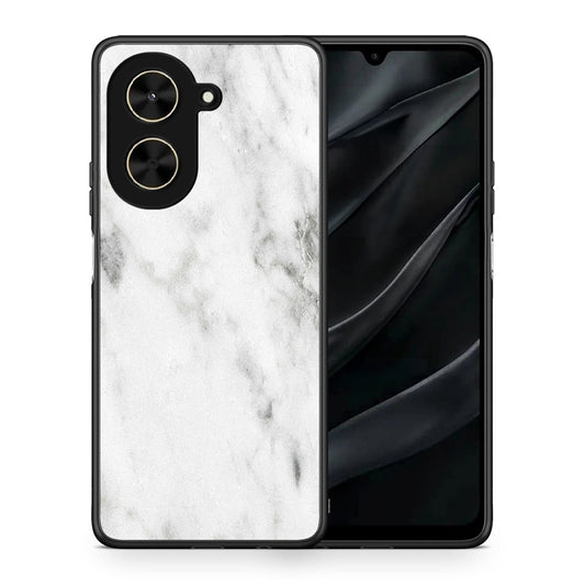 Θήκη Xiaomi Poco C71 White Marble από τη Smartfits με σχέδιο στο πίσω μέρος και μαύρο περίβλημα | Xiaomi Poco C71 White Marble case with colorful back and black bezels
