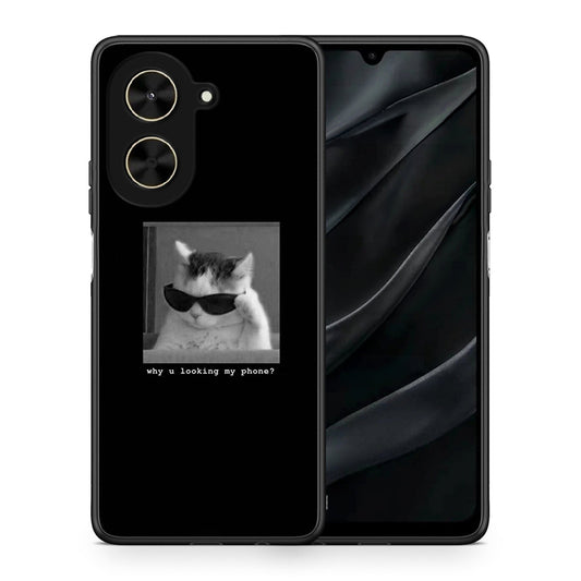 Θήκη Xiaomi Poco C71 Meme Cat από τη Smartfits με σχέδιο στο πίσω μέρος και μαύρο περίβλημα | Xiaomi Poco C71 Meme Cat case with colorful back and black bezels