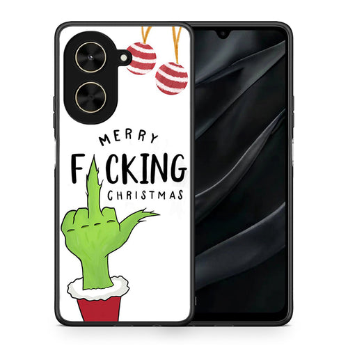 Θήκη Xiaomi Poco C71 Merry F Xmas από τη Smartfits με σχέδιο στο πίσω μέρος και μαύρο περίβλημα | Xiaomi Poco C71 Merry F Xmas case with colorful back and black bezels