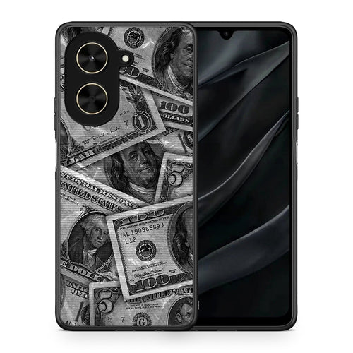 Θήκη Xiaomi Poco C71 Money Dollars από τη Smartfits με σχέδιο στο πίσω μέρος και μαύρο περίβλημα | Xiaomi Poco C71 Money Dollars case with colorful back and black bezels