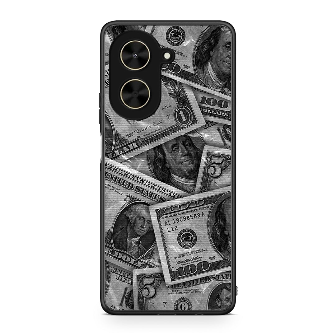 Xiaomi Poco C71 Money Dollars θήκη από τη Smartfits με σχέδιο στο πίσω μέρος και μαύρο περίβλημα | Smartphone case with colorful back and black bezels by Smartfits