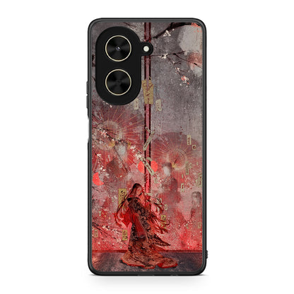 Xiaomi Poco C71 Nezuko Kamado θήκη από τη Smartfits με σχέδιο στο πίσω μέρος και μαύρο περίβλημα | Smartphone case with colorful back and black bezels by Smartfits