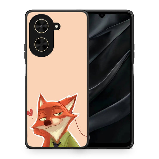 Θήκη Xiaomi Poco C71 Nick Wilde And Judy Hopps Love 1 από τη Smartfits με σχέδιο στο πίσω μέρος και μαύρο περίβλημα | Xiaomi Poco C71 Nick Wilde And Judy Hopps Love 1 case with colorful back and black bezels
