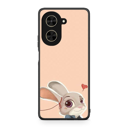 Xiaomi Poco C71 Nick Wilde And Judy Hopps Love 2 θήκη από τη Smartfits με σχέδιο στο πίσω μέρος και μαύρο περίβλημα | Smartphone case with colorful back and black bezels by Smartfits