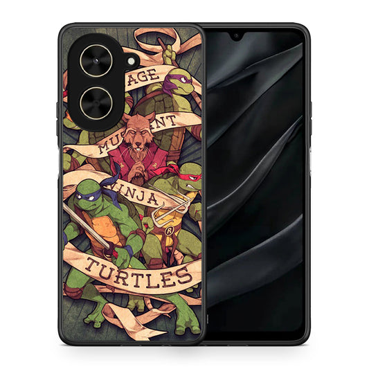 Θήκη Xiaomi Poco C71 Ninja Turtles από τη Smartfits με σχέδιο στο πίσω μέρος και μαύρο περίβλημα | Xiaomi Poco C71 Ninja Turtles case with colorful back and black bezels