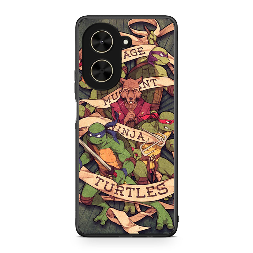 Xiaomi Poco C71 Ninja Turtles θήκη από τη Smartfits με σχέδιο στο πίσω μέρος και μαύρο περίβλημα | Smartphone case with colorful back and black bezels by Smartfits