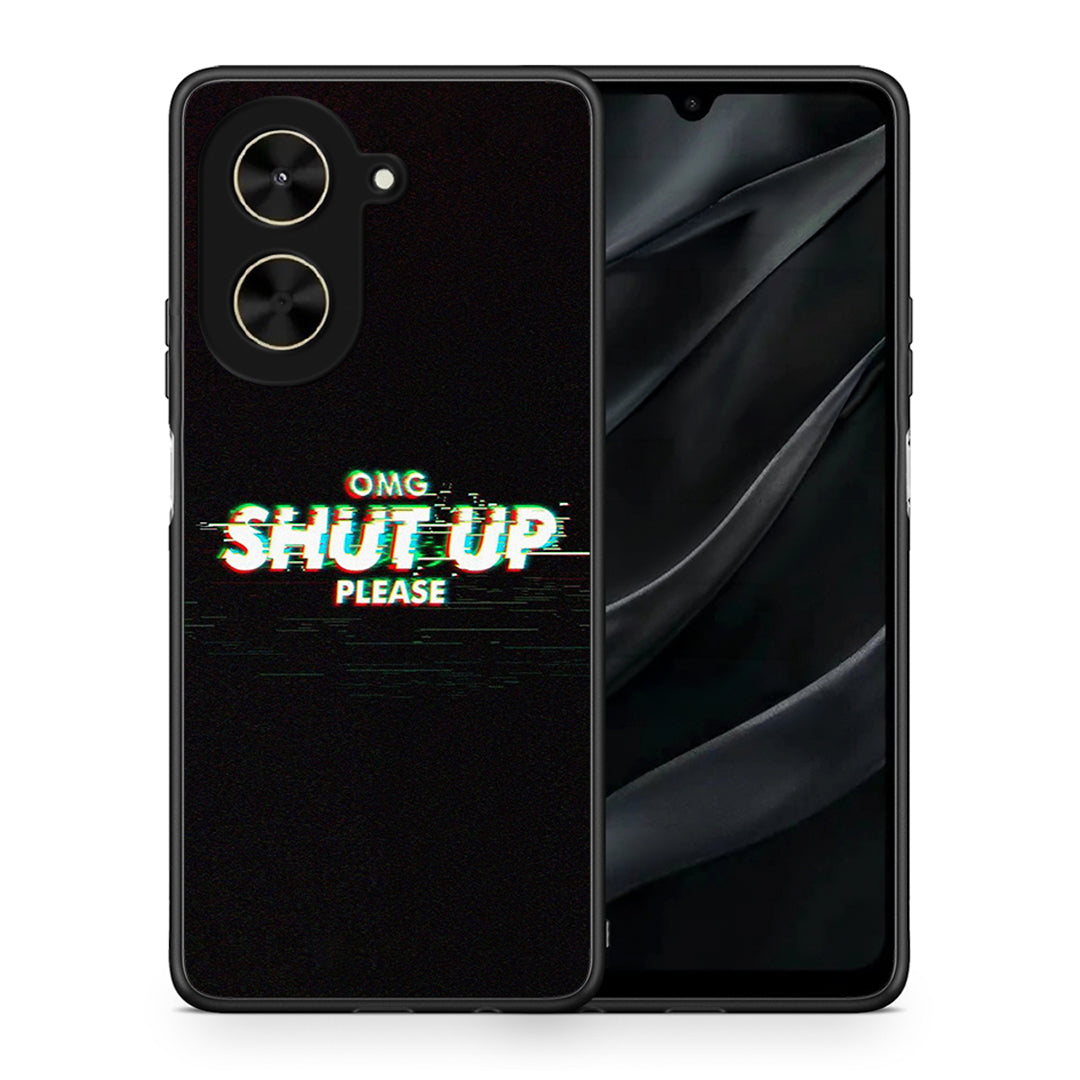 Θήκη Xiaomi Poco C71 OMG ShutUp από τη Smartfits με σχέδιο στο πίσω μέρος και μαύρο περίβλημα | Xiaomi Poco C71 OMG ShutUp case with colorful back and black bezels