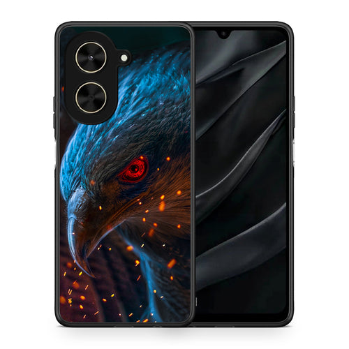 Θήκη Xiaomi Poco C71 Eagle PopArt από τη Smartfits με σχέδιο στο πίσω μέρος και μαύρο περίβλημα | Xiaomi Poco C71 Eagle PopArt case with colorful back and black bezels