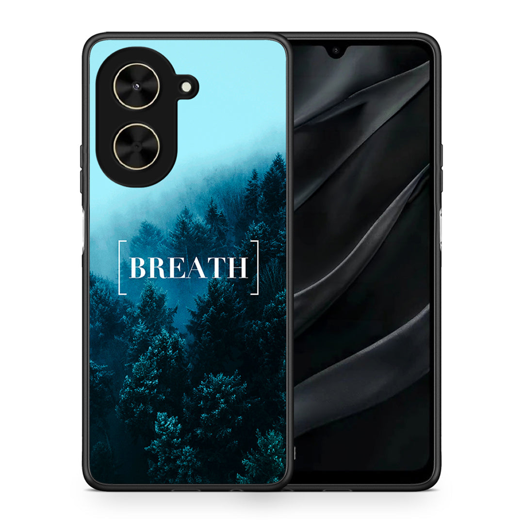 Θήκη Xiaomi Poco C71 Breath Quote από τη Smartfits με σχέδιο στο πίσω μέρος και μαύρο περίβλημα | Xiaomi Poco C71 Breath Quote case with colorful back and black bezels