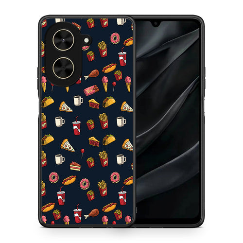 Θήκη Xiaomi Poco C71 Hungry Random από τη Smartfits με σχέδιο στο πίσω μέρος και μαύρο περίβλημα | Xiaomi Poco C71 Hungry Random case with colorful back and black bezels
