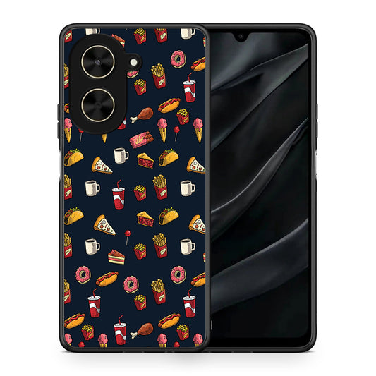 Θήκη Xiaomi Poco C71 Hungry Random από τη Smartfits με σχέδιο στο πίσω μέρος και μαύρο περίβλημα | Xiaomi Poco C71 Hungry Random case with colorful back and black bezels