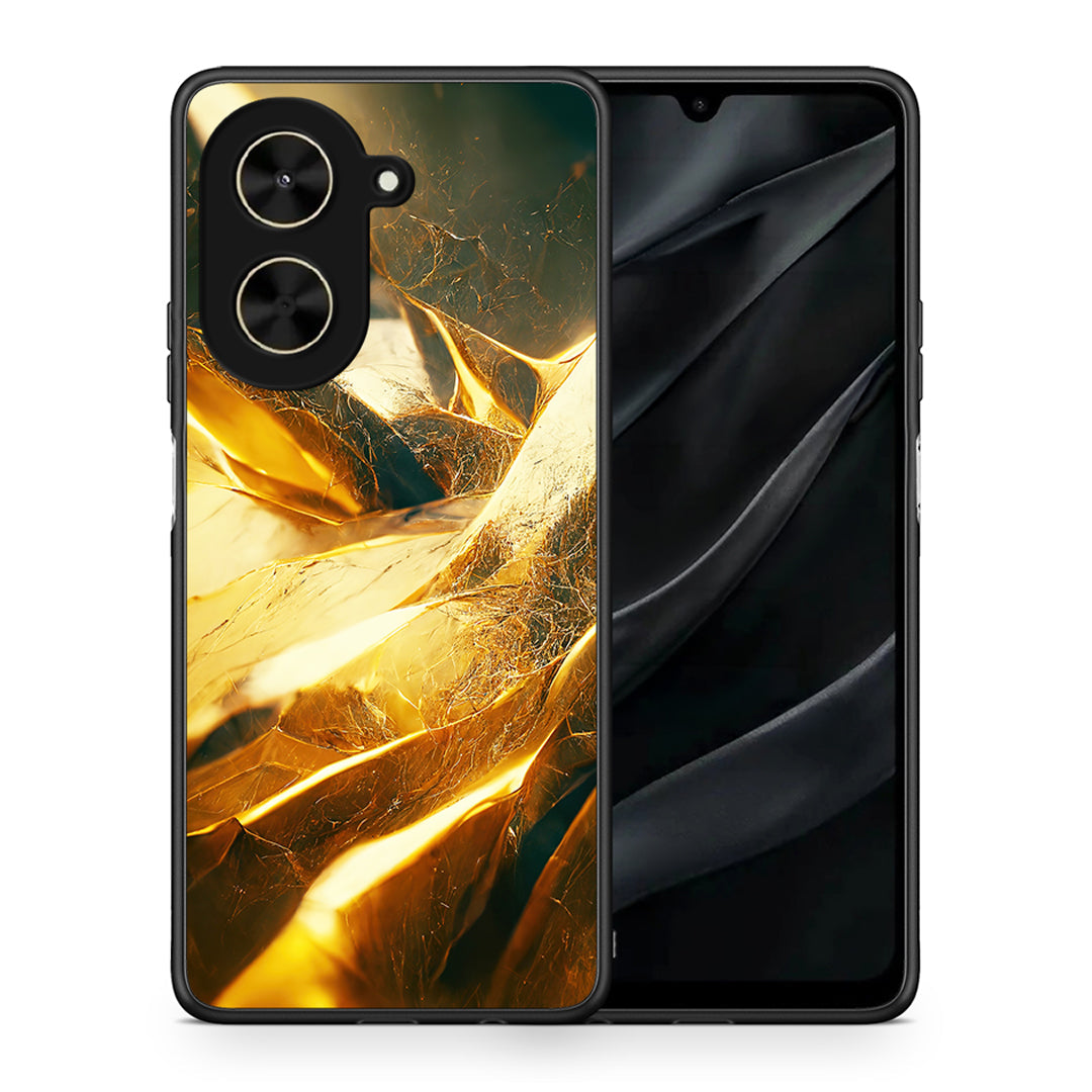 Θήκη Xiaomi Poco C71 Real Gold από τη Smartfits με σχέδιο στο πίσω μέρος και μαύρο περίβλημα | Xiaomi Poco C71 Real Gold case with colorful back and black bezels