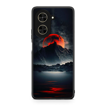 Xiaomi Poco C71 Red Full Moon θήκη από τη Smartfits με σχέδιο στο πίσω μέρος και μαύρο περίβλημα | Smartphone case with colorful back and black bezels by Smartfits