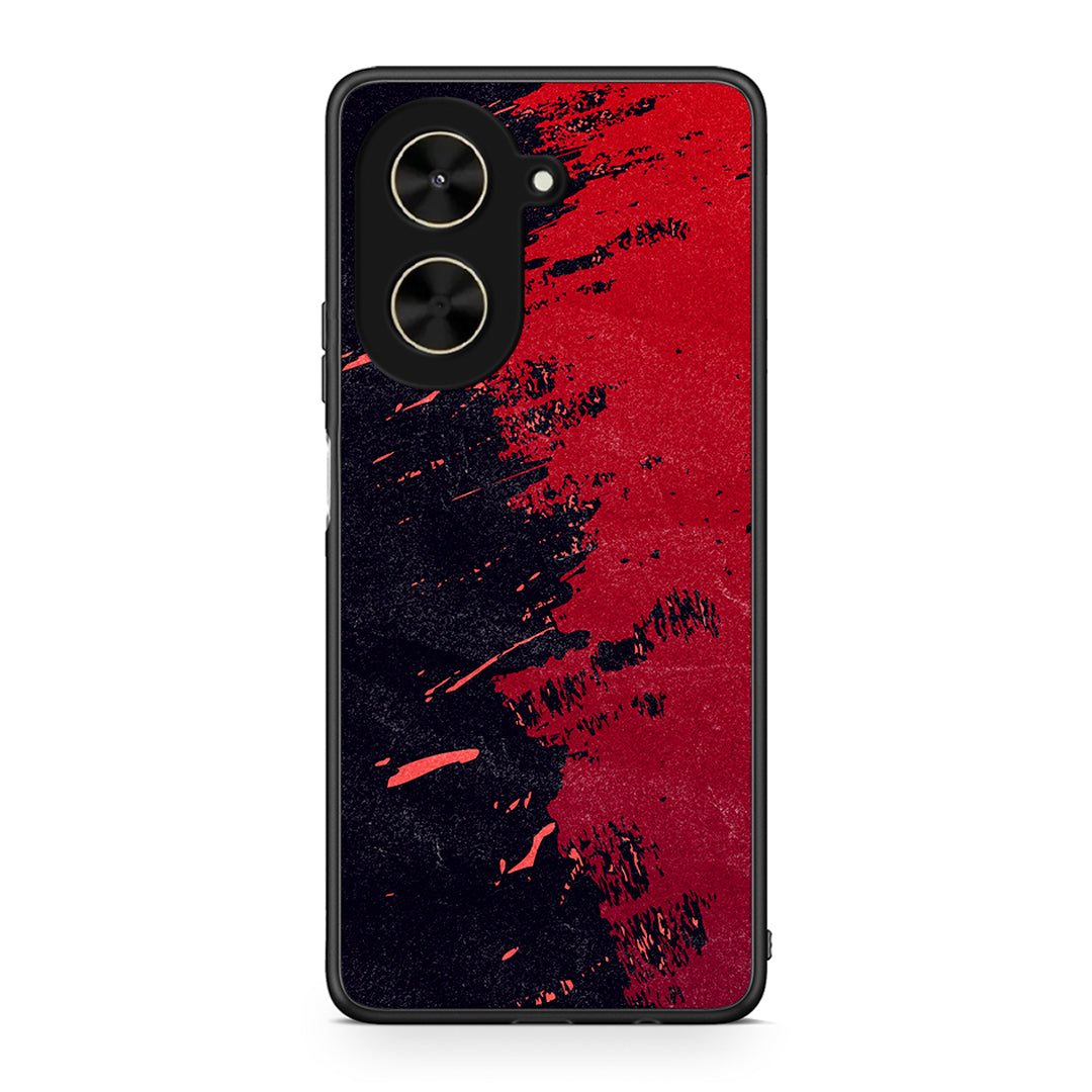 Xiaomi Poco C71 Red Paint Θήκη Αγίου Βαλεντίνου από τη Smartfits με σχέδιο στο πίσω μέρος και μαύρο περίβλημα | Smartphone case with colorful back and black bezels by Smartfits