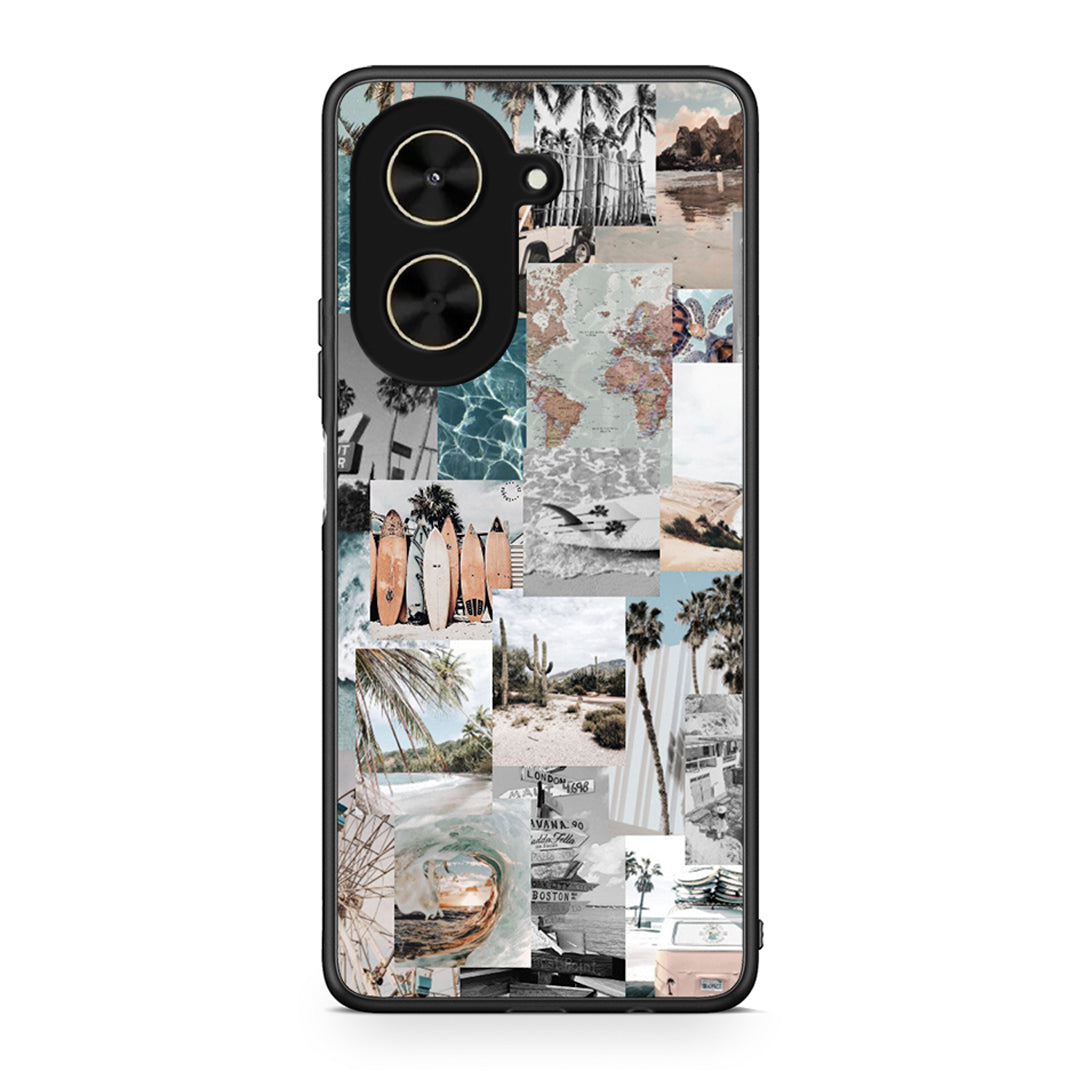Xiaomi Poco C71 Retro Beach Life Θήκη από τη Smartfits με σχέδιο στο πίσω μέρος και μαύρο περίβλημα | Smartphone case with colorful back and black bezels by Smartfits