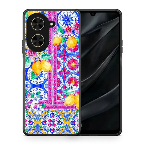 Θήκη Xiaomi Poco C71 Retro Spring από τη Smartfits με σχέδιο στο πίσω μέρος και μαύρο περίβλημα | Xiaomi Poco C71 Retro Spring case with colorful back and black bezels