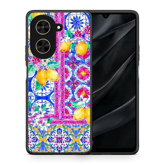 Θήκη Xiaomi Poco C71 Retro Spring από τη Smartfits με σχέδιο στο πίσω μέρος και μαύρο περίβλημα | Xiaomi Poco C71 Retro Spring case with colorful back and black bezels