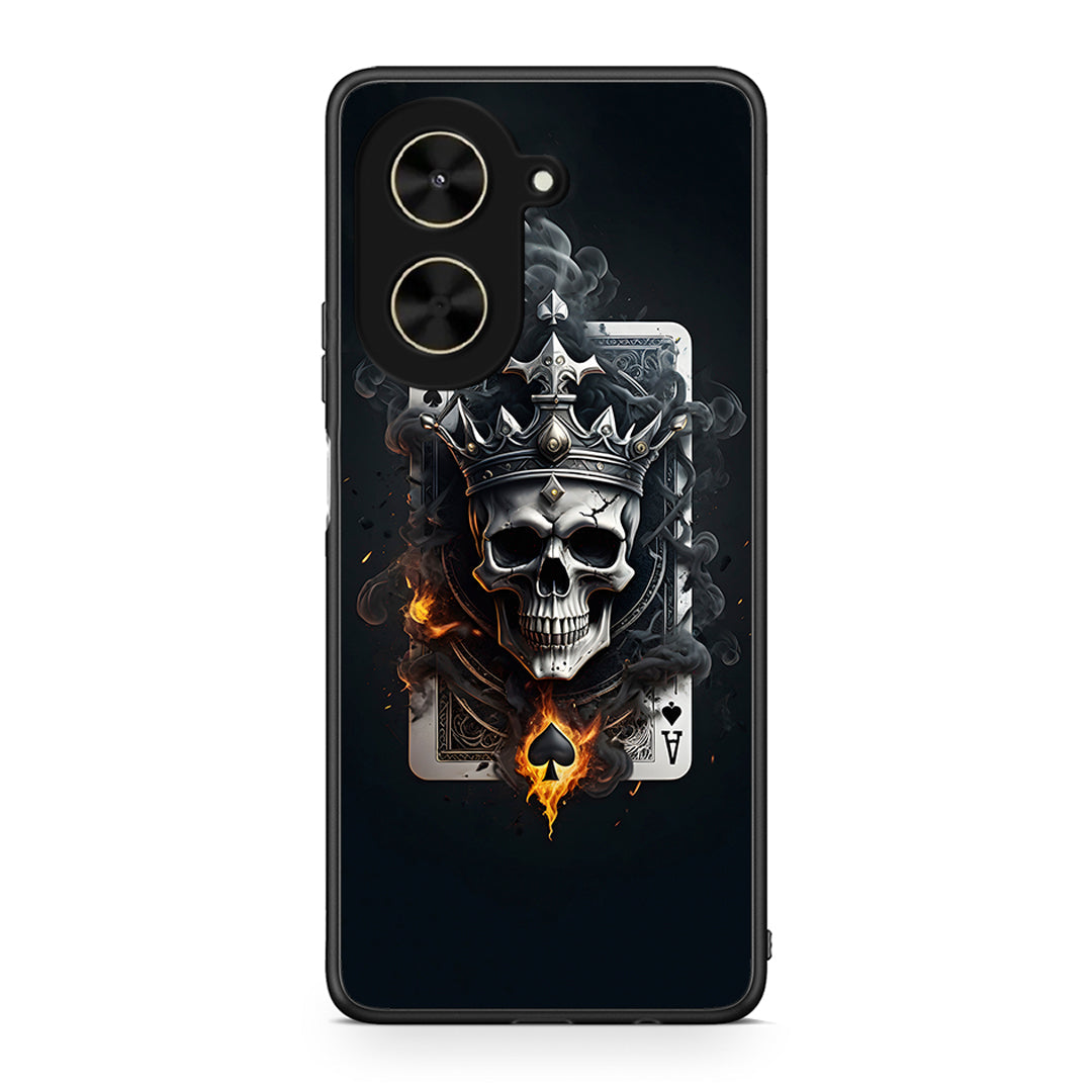 Xiaomi Poco C71 Skull King Ace θήκη από τη Smartfits με σχέδιο στο πίσω μέρος και μαύρο περίβλημα | Smartphone case with colorful back and black bezels by Smartfits