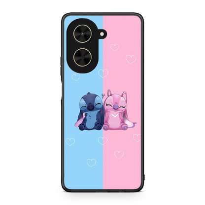 Xiaomi Poco C71 Stitch And Angel θήκη από τη Smartfits με σχέδιο στο πίσω μέρος και μαύρο περίβλημα | Smartphone case with colorful back and black bezels by Smartfits