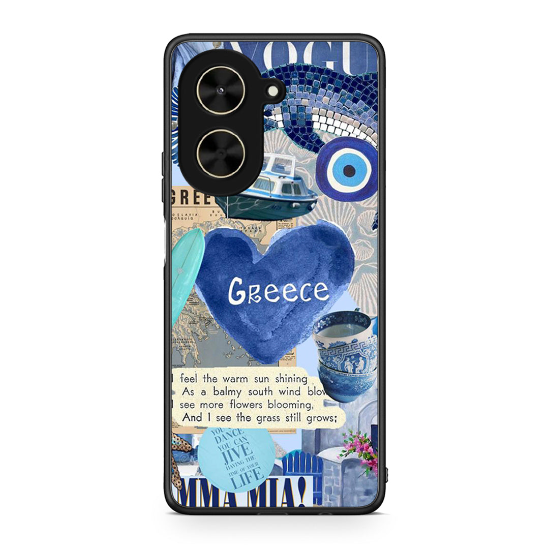 Xiaomi Poco C71 Summer In Greece Θήκη από τη Smartfits με σχέδιο στο πίσω μέρος και μαύρο περίβλημα | Smartphone case with colorful back and black bezels by Smartfits