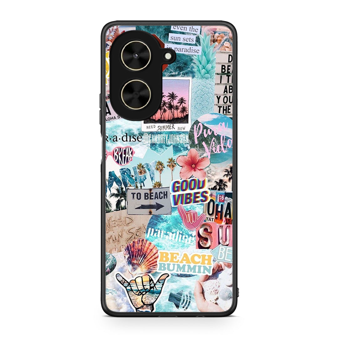 Xiaomi Poco C71 Summer Vibes Θήκη από τη Smartfits με σχέδιο στο πίσω μέρος και μαύρο περίβλημα | Smartphone case with colorful back and black bezels by Smartfits