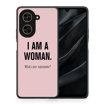 Θήκη Xiaomi Poco C71 Superpower Woman από τη Smartfits με σχέδιο στο πίσω μέρος και μαύρο περίβλημα | Xiaomi Poco C71 Superpower Woman case with colorful back and black bezels