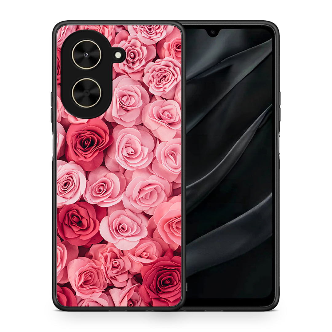 Θήκη Xiaomi Poco C71 RoseGarden Valentine από τη Smartfits με σχέδιο στο πίσω μέρος και μαύρο περίβλημα | Xiaomi Poco C71 RoseGarden Valentine case with colorful back and black bezels