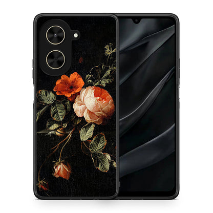 Θήκη Xiaomi Poco C71 Vintage Roses από τη Smartfits με σχέδιο στο πίσω μέρος και μαύρο περίβλημα | Xiaomi Poco C71 Vintage Roses case with colorful back and black bezels