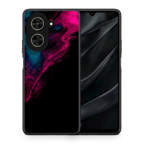 Θήκη Xiaomi Poco C71 Pink Black Watercolor από τη Smartfits με σχέδιο στο πίσω μέρος και μαύρο περίβλημα | Xiaomi Poco C71 Pink Black Watercolor case with colorful back and black bezels