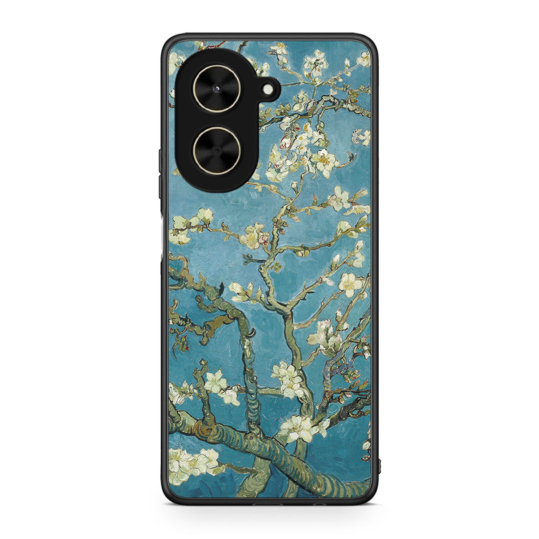 Xiaomi Poco C71 White Blossoms θήκη από τη Smartfits με σχέδιο στο πίσω μέρος και μαύρο περίβλημα | Smartphone case with colorful back and black bezels by Smartfits