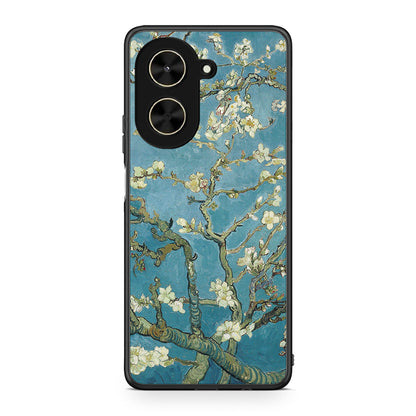 Xiaomi Poco C71 White Blossoms θήκη από τη Smartfits με σχέδιο στο πίσω μέρος και μαύρο περίβλημα | Smartphone case with colorful back and black bezels by Smartfits