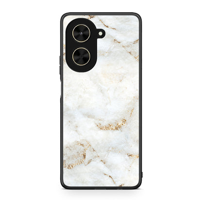 Xiaomi Poco C71 White Gold Marble θήκη από τη Smartfits με σχέδιο στο πίσω μέρος και μαύρο περίβλημα | Smartphone case with colorful back and black bezels by Smartfits