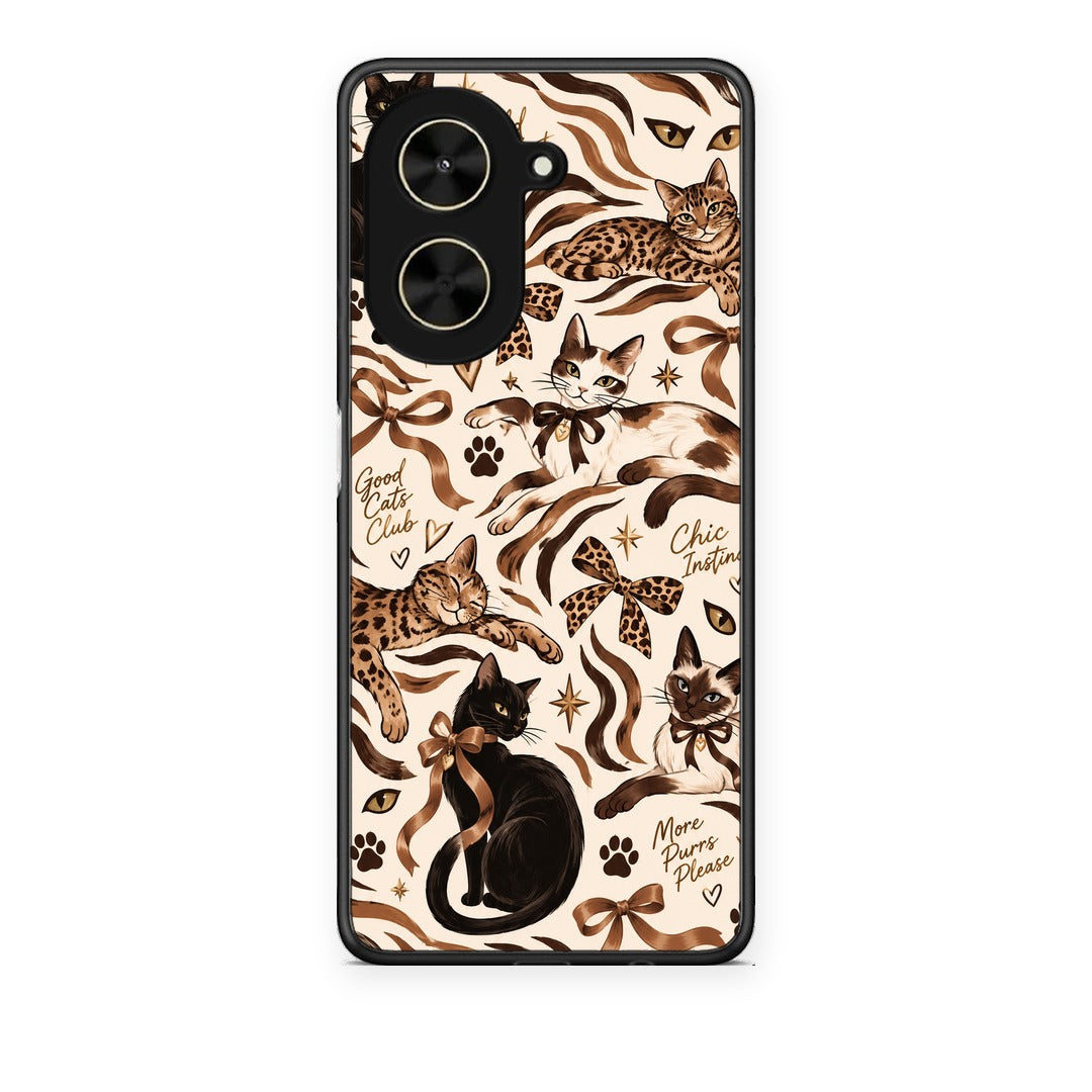 Θήκη Xiaomi Poco C71 Wild Cats and Animal Print Collage από τη Smartfits με σχέδιο στο πίσω μέρος και μαύρο περίβλημα | Xiaomi Poco C71 Wild Cats and Animal Print Collage case with colorful back and black bezels