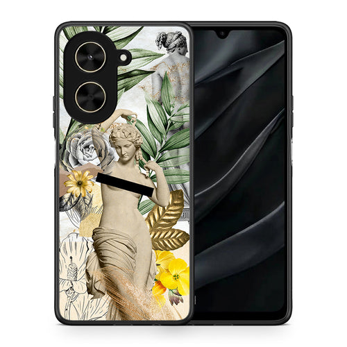 Θήκη Xiaomi Poco C71 Woman Statue από τη Smartfits με σχέδιο στο πίσω μέρος και μαύρο περίβλημα | Xiaomi Poco C71 Woman Statue case with colorful back and black bezels