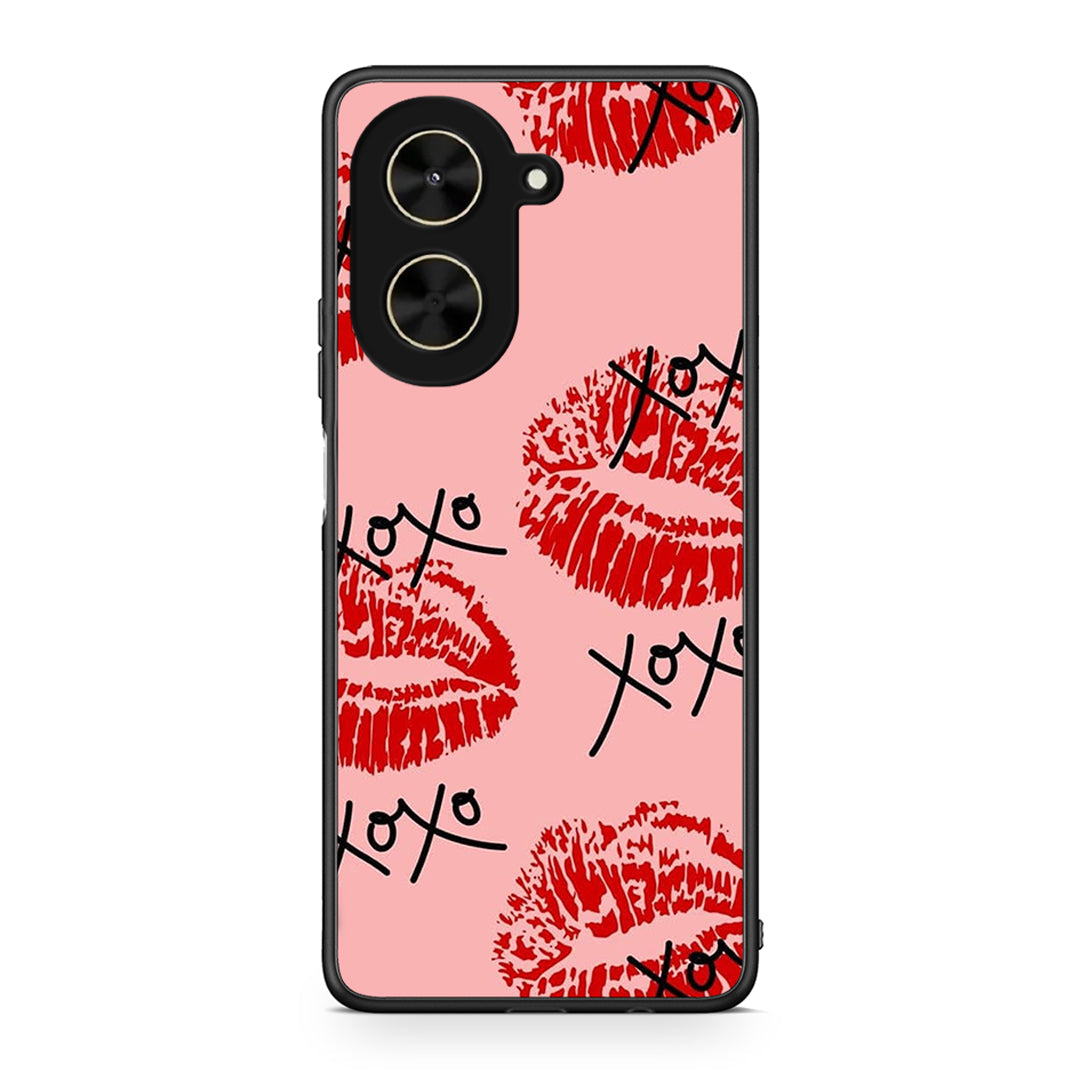 Xiaomi Poco C71 XOXO Lips θήκη από τη Smartfits με σχέδιο στο πίσω μέρος και μαύρο περίβλημα | Smartphone case with colorful back and black bezels by Smartfits