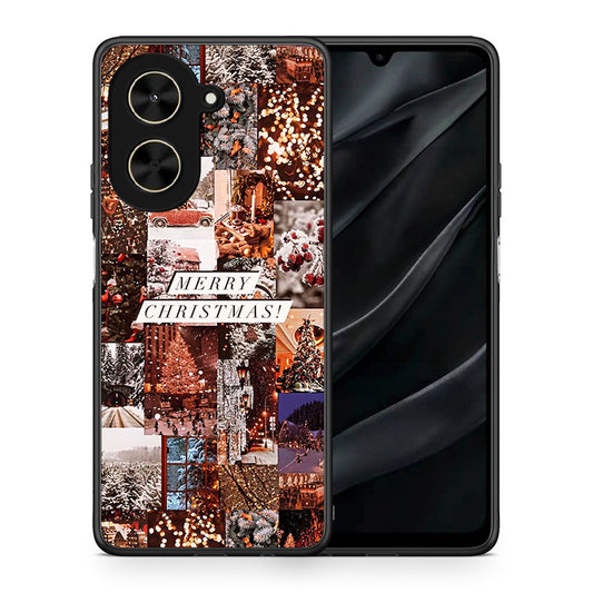 Θήκη Xiaomi Poco C71 Xmas Collage από τη Smartfits με σχέδιο στο πίσω μέρος και μαύρο περίβλημα | Xiaomi Poco C71 Xmas Collage case with colorful back and black bezels