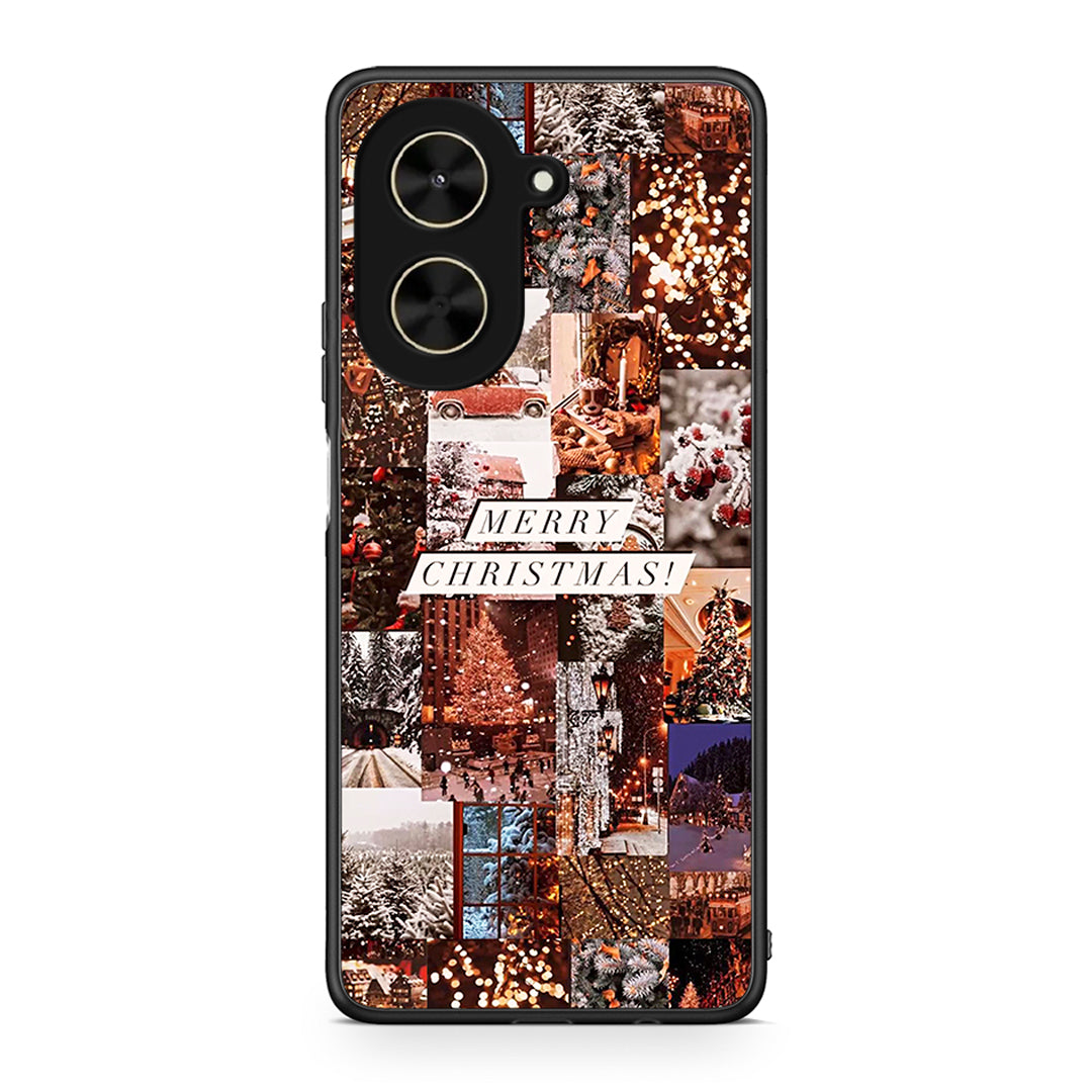 Xiaomi Poco C71 Xmas Collage θήκη από τη Smartfits με σχέδιο στο πίσω μέρος και μαύρο περίβλημα | Smartphone case with colorful back and black bezels by Smartfits