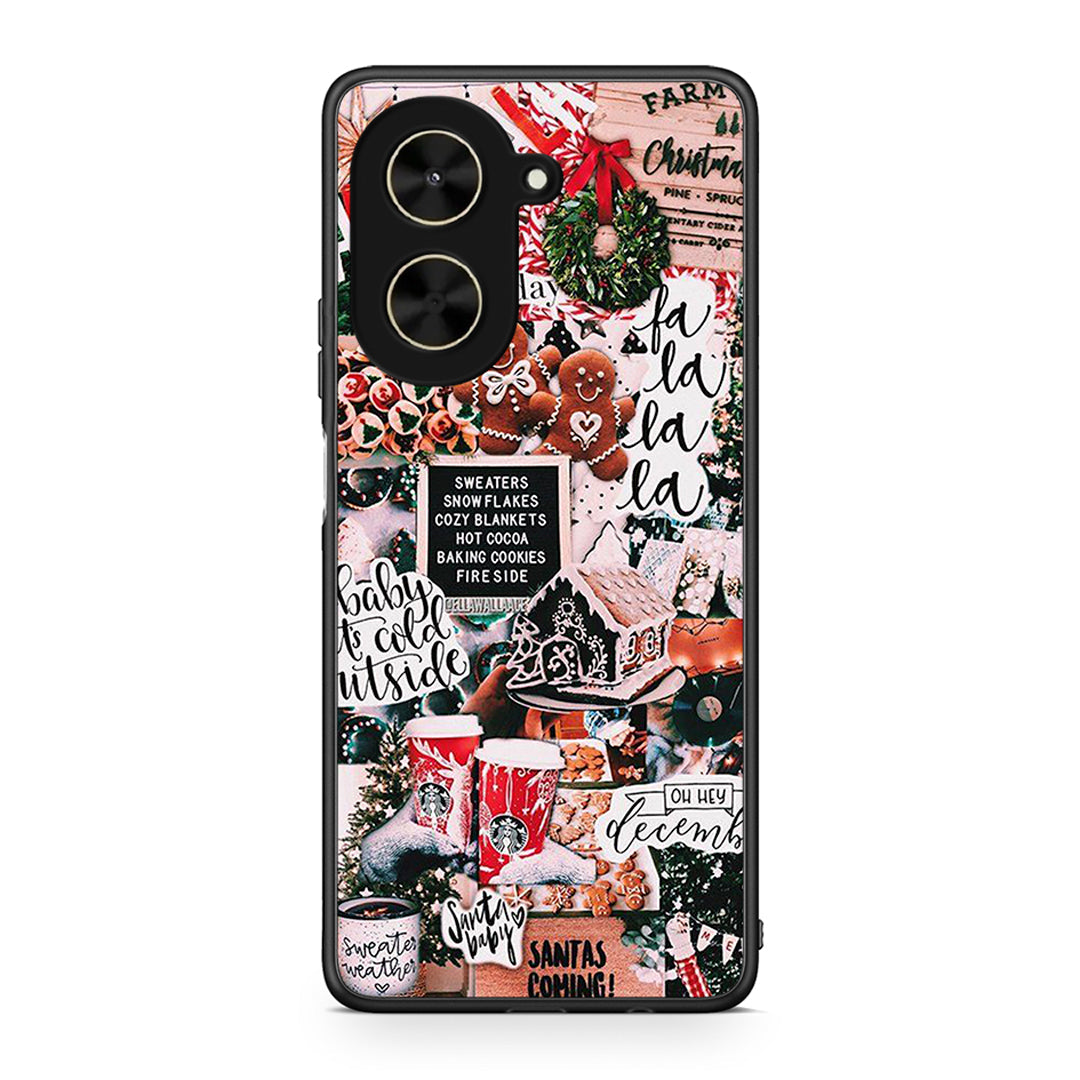 Xiaomi Poco C71 Xmas Habbits θήκη από τη Smartfits με σχέδιο στο πίσω μέρος και μαύρο περίβλημα | Smartphone case with colorful back and black bezels by Smartfits