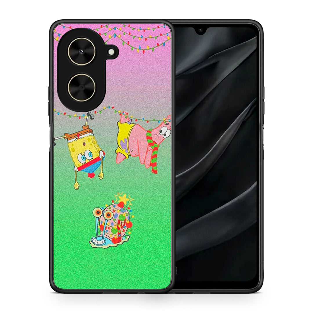 Θήκη Xiaomi Poco C71 Xmas Lights από τη Smartfits με σχέδιο στο πίσω μέρος και μαύρο περίβλημα | Xiaomi Poco C71 Xmas Lights case with colorful back and black bezels