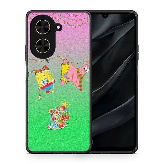 Θήκη Xiaomi Poco C71 Xmas Lights από τη Smartfits με σχέδιο στο πίσω μέρος και μαύρο περίβλημα | Xiaomi Poco C71 Xmas Lights case with colorful back and black bezels