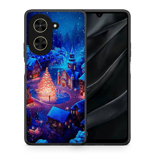 Θήκη Xiaomi Poco C71 Xmas Village από τη Smartfits με σχέδιο στο πίσω μέρος και μαύρο περίβλημα | Xiaomi Poco C71 Xmas Village case with colorful back and black bezels