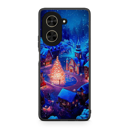 Xiaomi Poco C71 Xmas Village θήκη από τη Smartfits με σχέδιο στο πίσω μέρος και μαύρο περίβλημα | Smartphone case with colorful back and black bezels by Smartfits