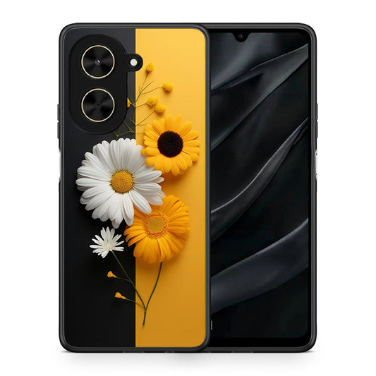 Θήκη Xiaomi Poco C71 Yellow Daisies από τη Smartfits με σχέδιο στο πίσω μέρος και μαύρο περίβλημα | Xiaomi Poco C71 Yellow Daisies case with colorful back and black bezels