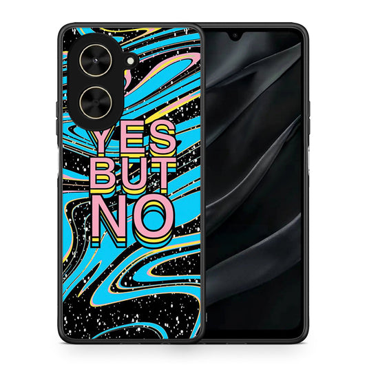 Θήκη Xiaomi Poco C71 Yes But No από τη Smartfits με σχέδιο στο πίσω μέρος και μαύρο περίβλημα | Xiaomi Poco C71 Yes But No case with colorful back and black bezels