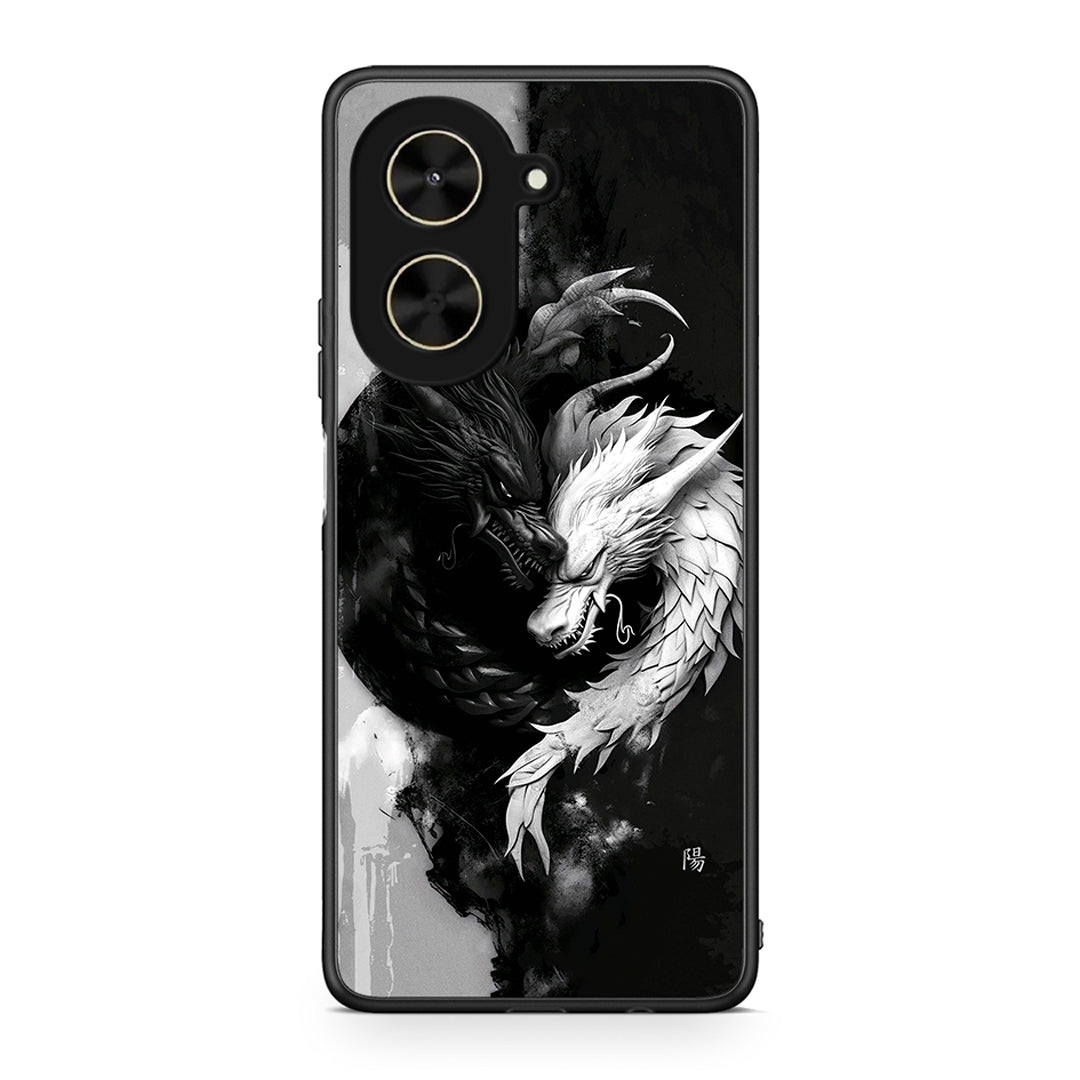 Xiaomi Poco C71 Yin Yang Θήκη από τη Smartfits με σχέδιο στο πίσω μέρος και μαύρο περίβλημα | Smartphone case with colorful back and black bezels by Smartfits